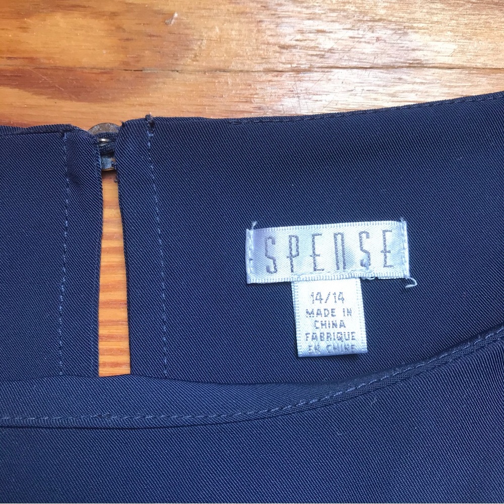 Spense Navy Sheath Tunic Dress with Metal Details, EUC, 14 - Picture 3 of 14